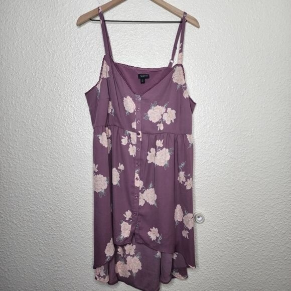 Torrid Plus Size Lexie Purple Floral Georgette Babydoll Cami  Plus Size 2X - Picture 4 of 9